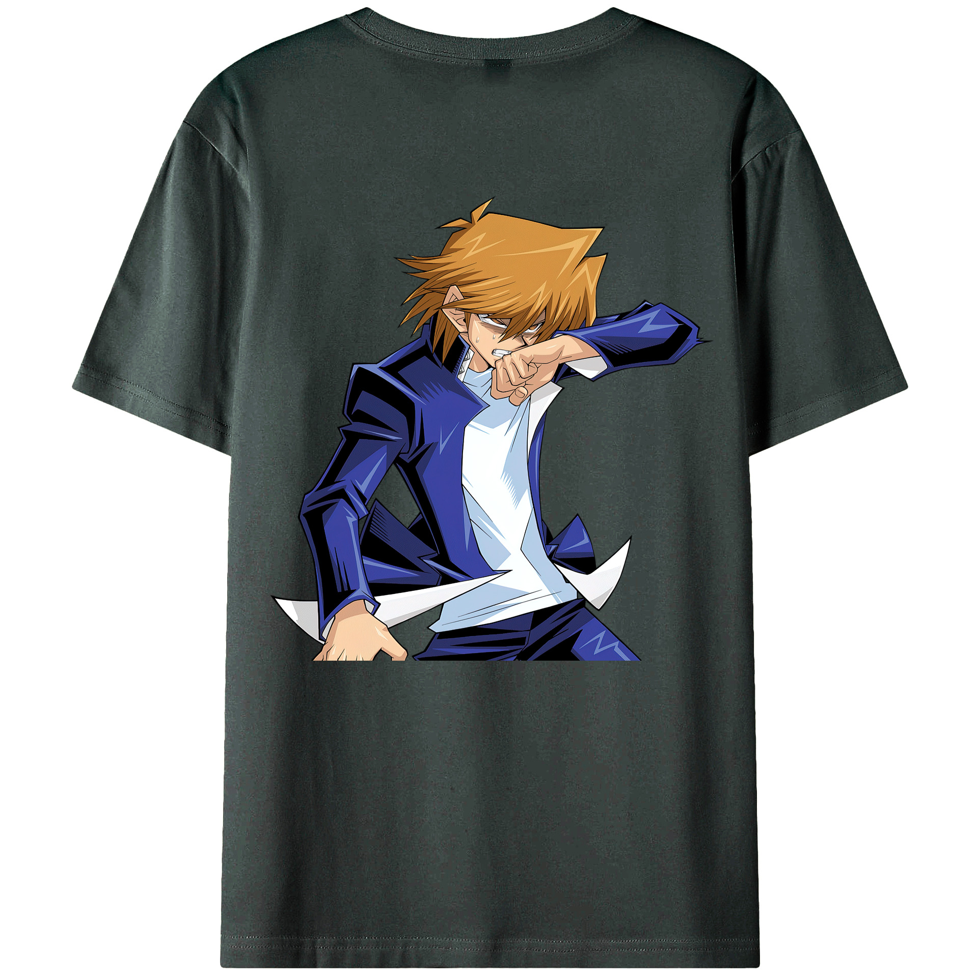（画像用） 遊☆戯☆王 Yu-Gi-Oh! 綿100％ メンズ半袖Tシャツ（バックプリント） 通気性